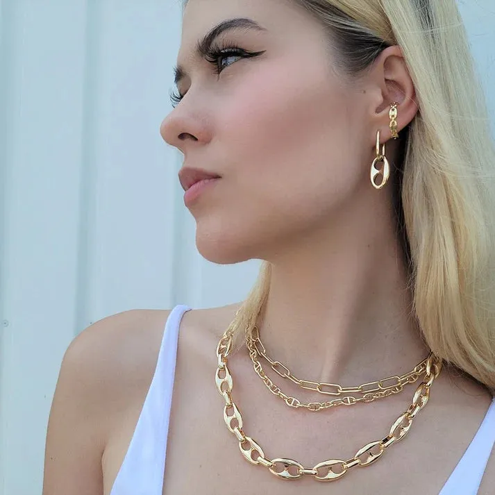 Gold Matte Paperclip Chain