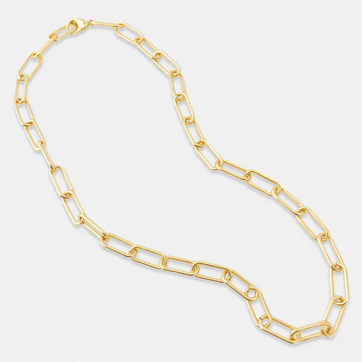 Gold Matte Paperclip Chain