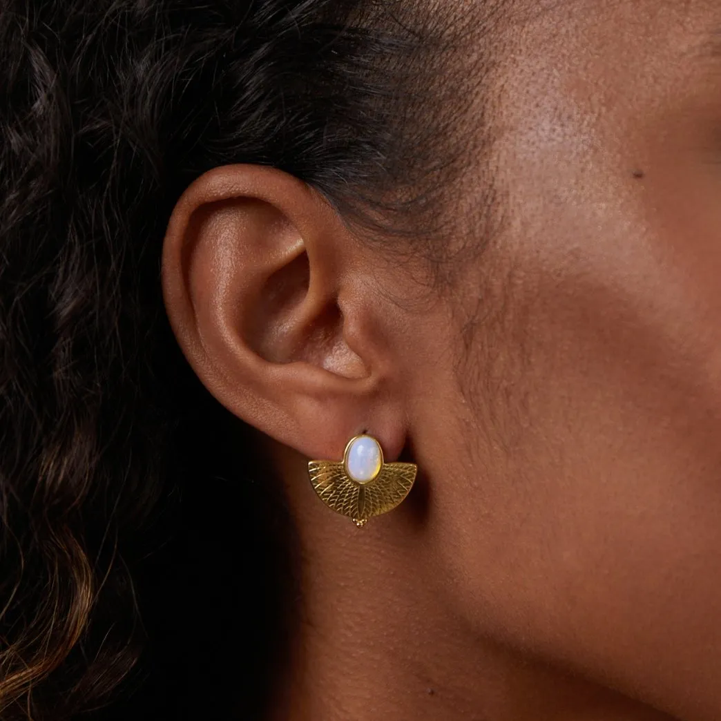 Golden Amaya Opal Earrings