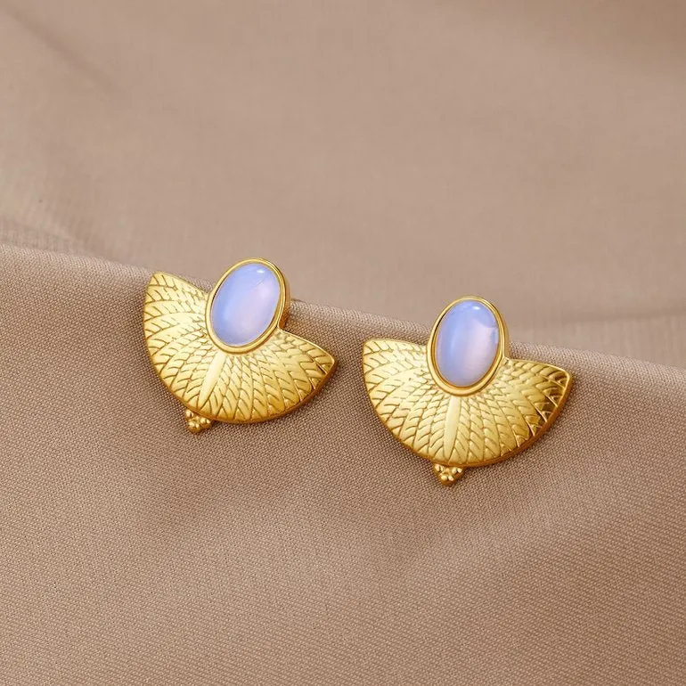 Golden Amaya Opal Earrings