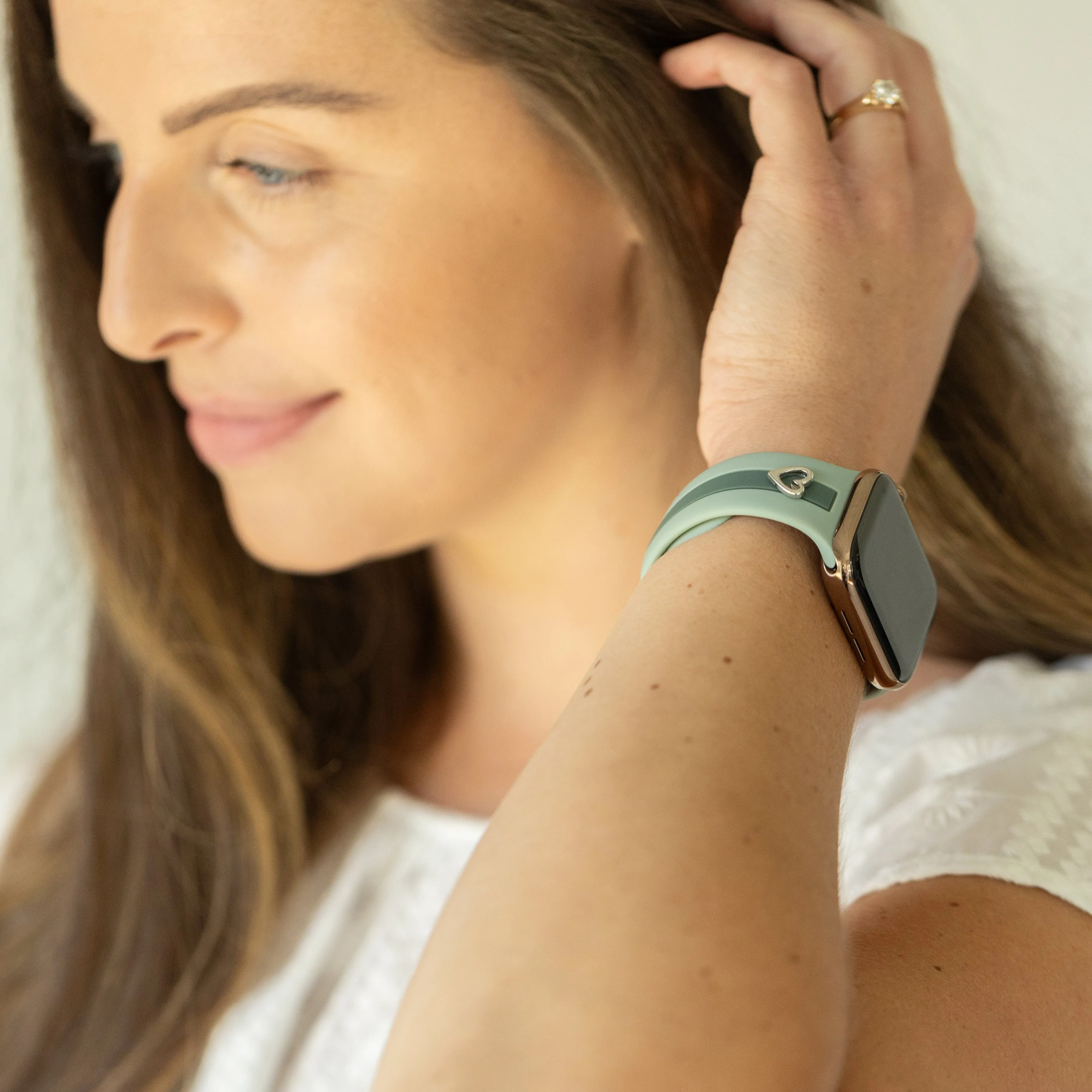 Heart to Love ♡ Dusty Blue & Green Smart Watch Band