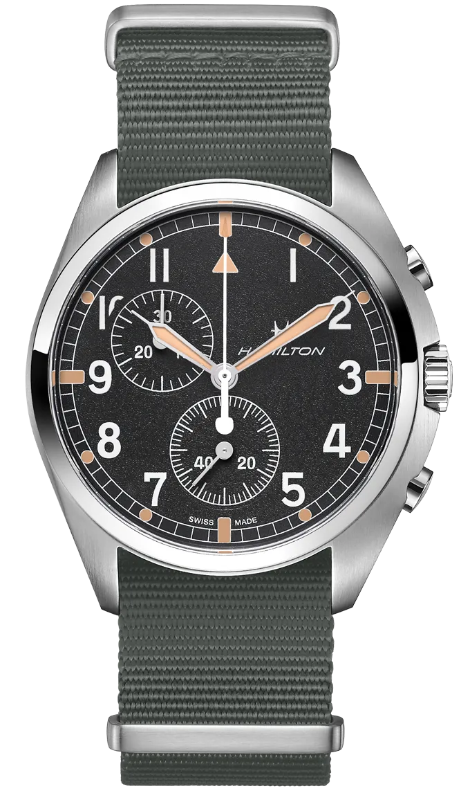 HML Watch Khaki Aviation Pilot Pioneer Chrono Quartz