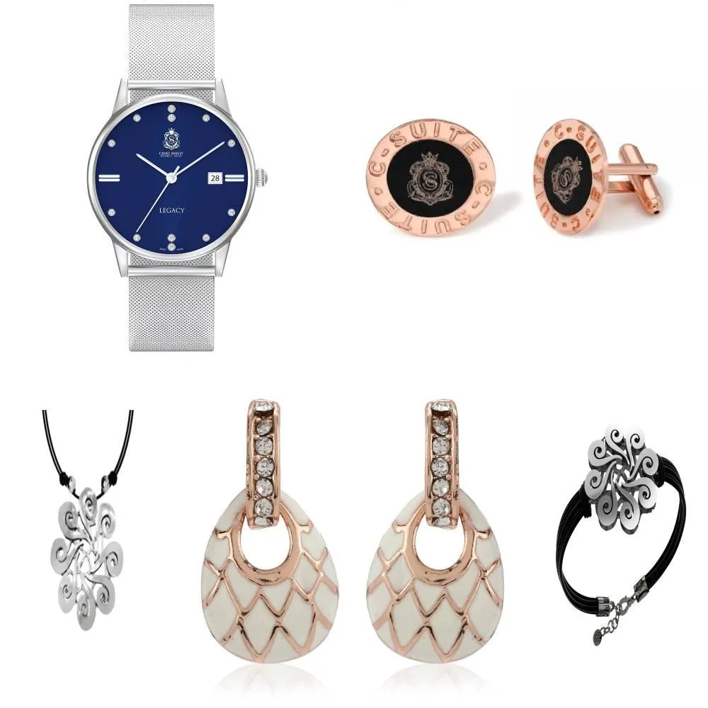 Legacy Watch With Earrings, Bracelet And Necklace Gift Set