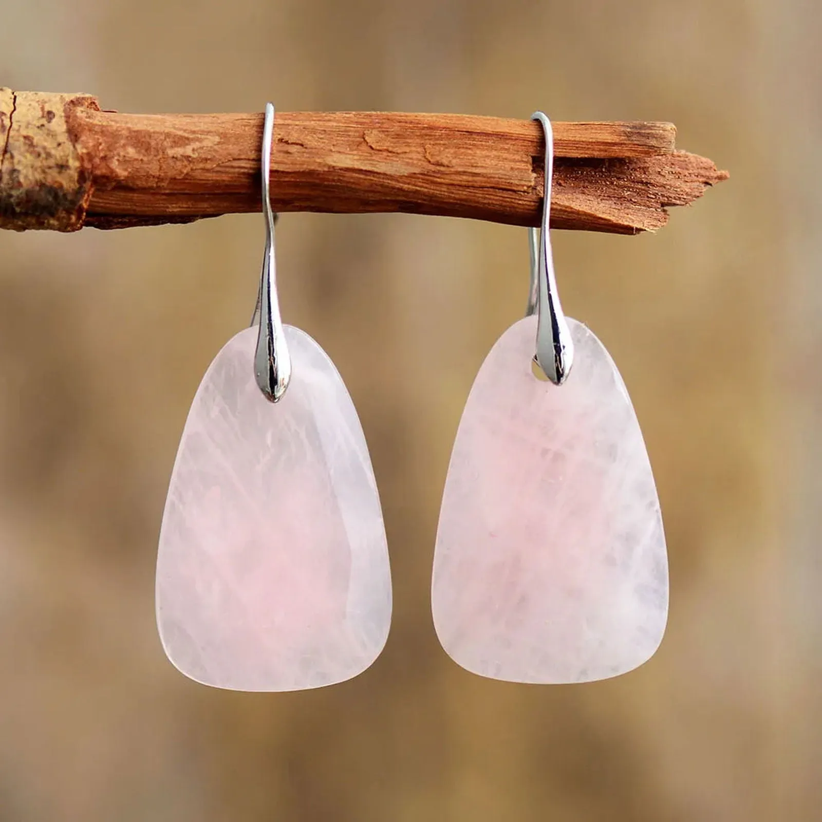 Light Red Natural Stone Earrings Collection