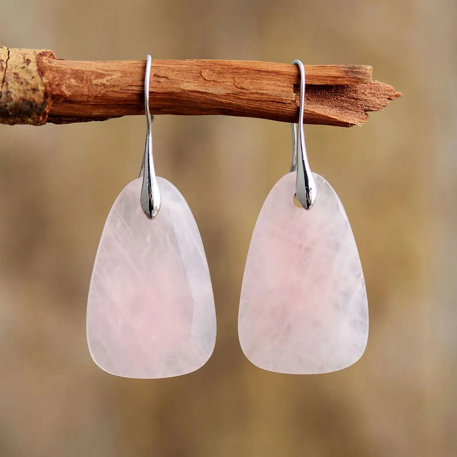 Light Red Natural Stone Earrings Collection