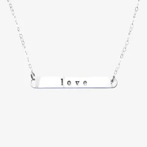 Love Message Bar Necklace