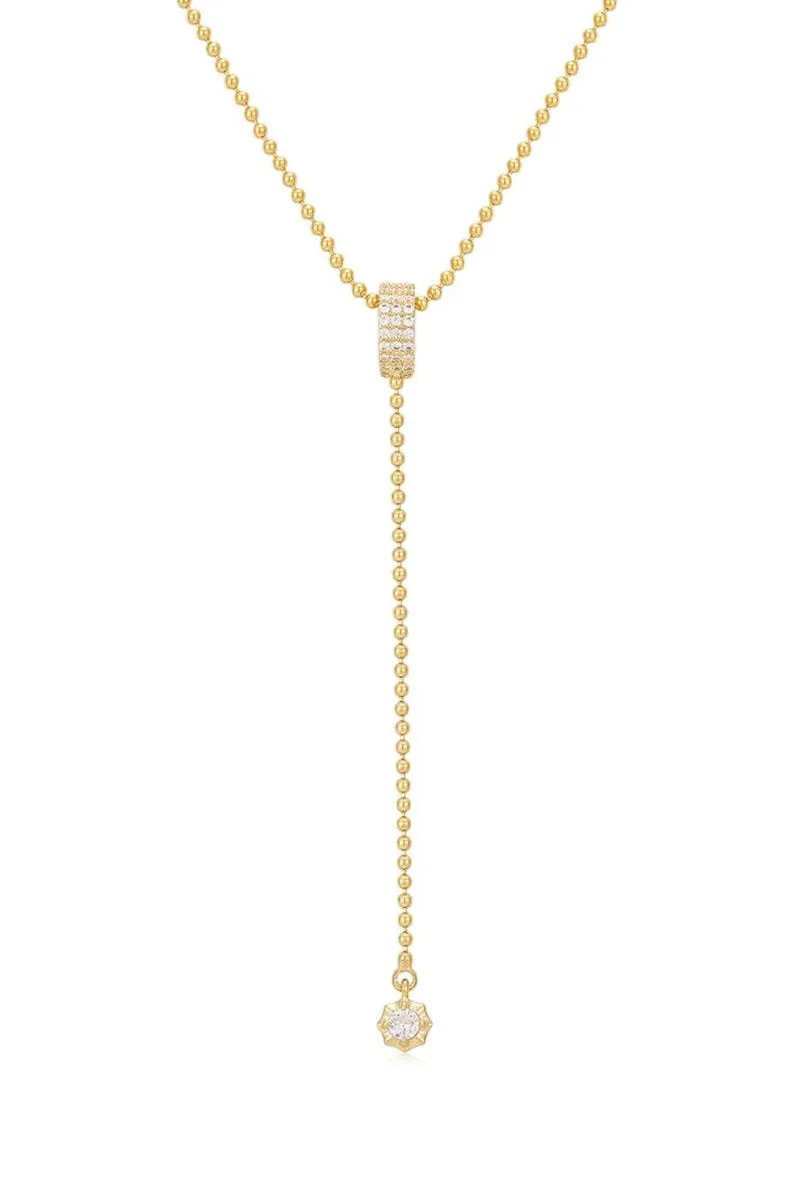 LUV AJ Ball Chain Lariat Necklace