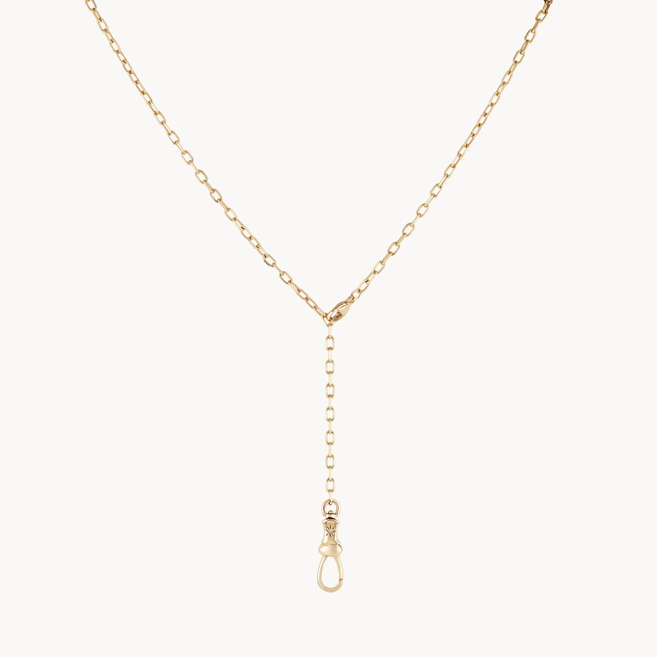 magic maker charm collector clasp necklace - 10k yellow gold, diamonds