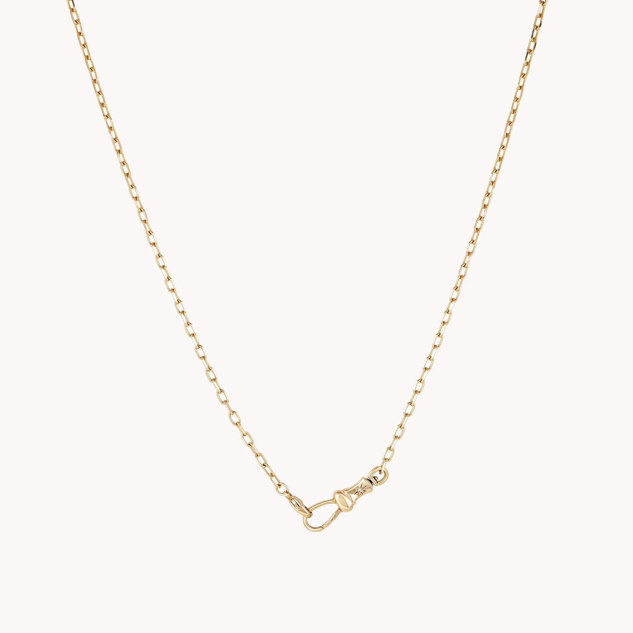 magic maker charm collector clasp necklace - 10k yellow gold, diamonds