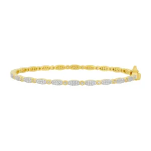 Marquise Pavé Thin Hinge Bangle