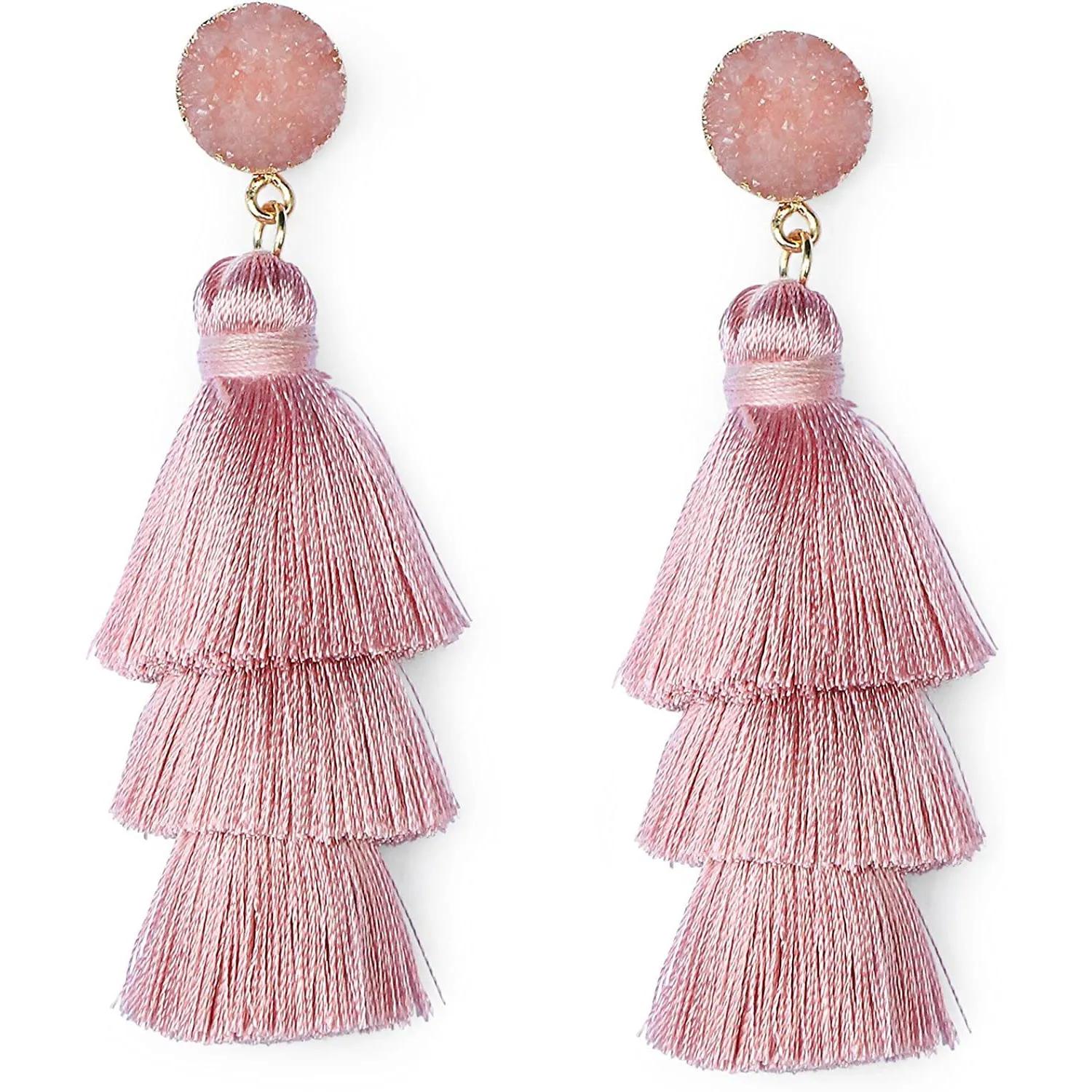 Me&Hz Colorful Layered Tassel Earrings