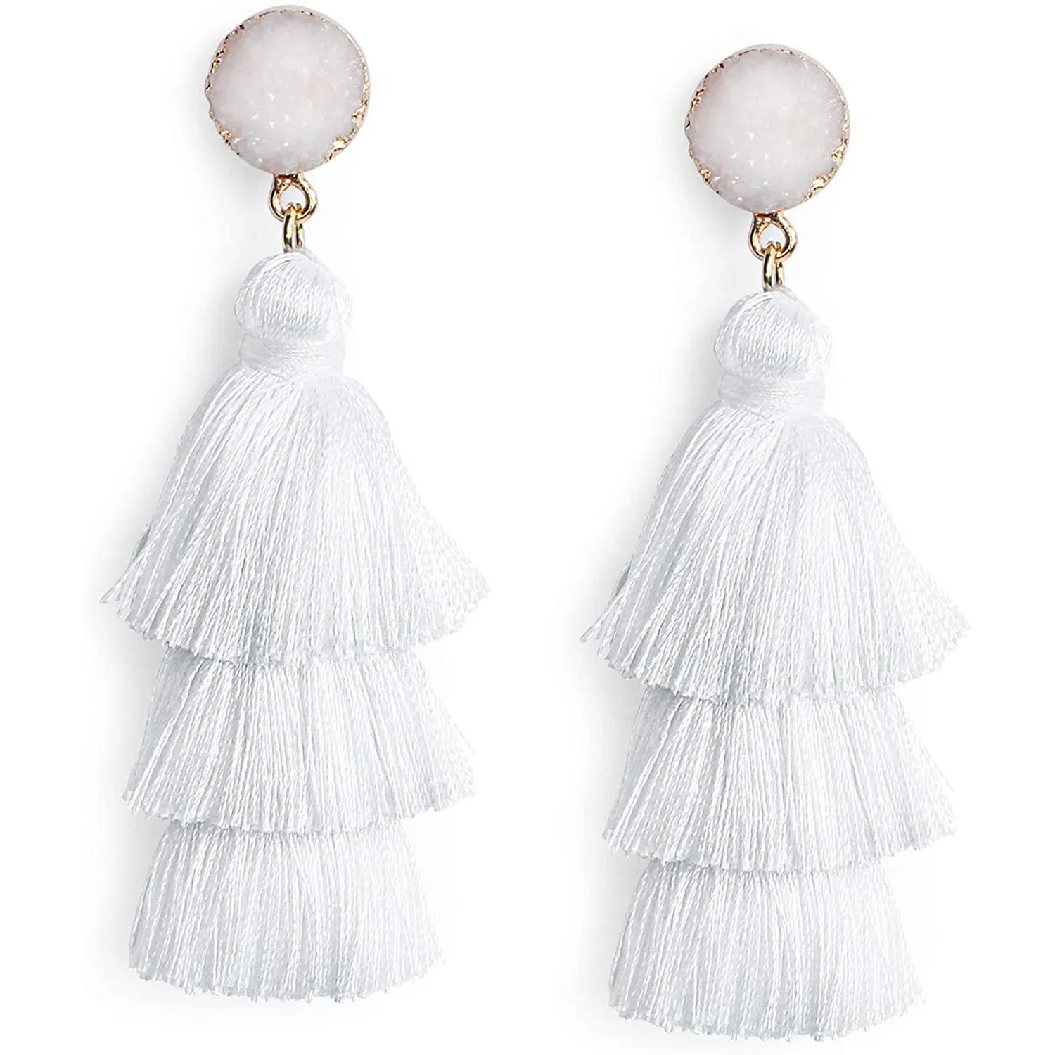 Me&Hz Colorful Layered Tassel Earrings