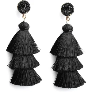 Me&Hz Colorful Layered Tassel Earrings