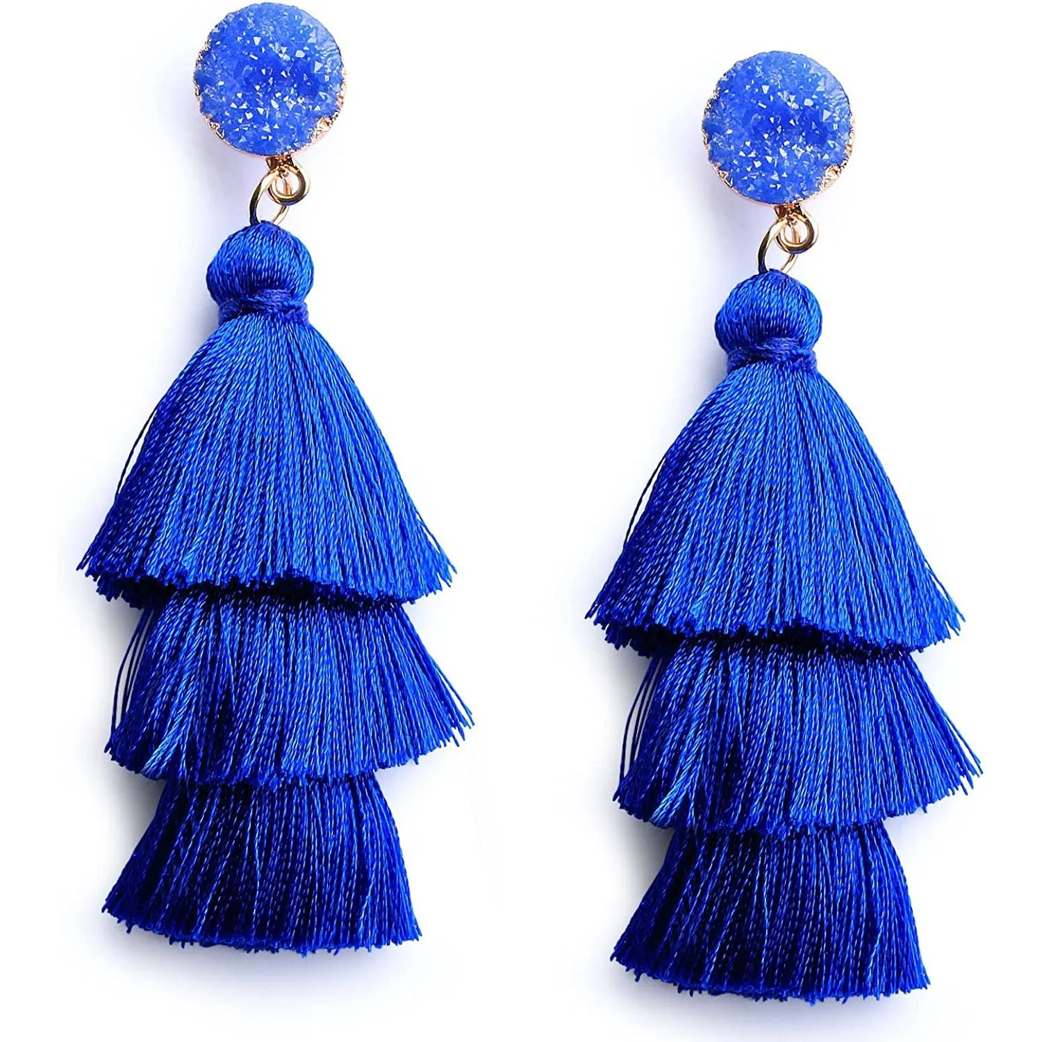 Me&Hz Colorful Layered Tassel Earrings