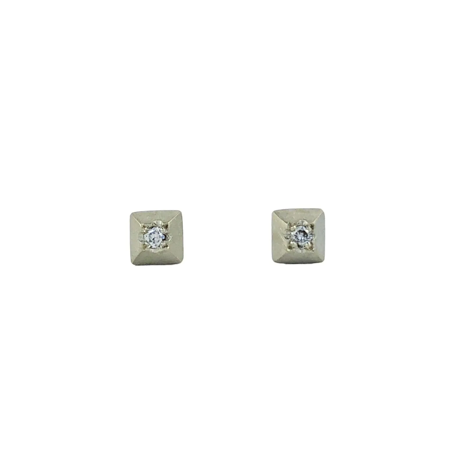 Micro Diamond White Gold Stud Earrings - Emma Jane Donald