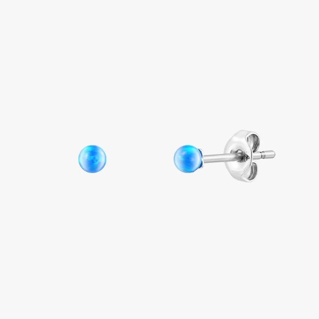 Mini Opal Ball Stud Earrings