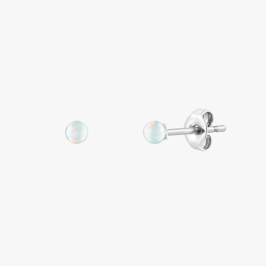 Mini Opal Ball Stud Earrings