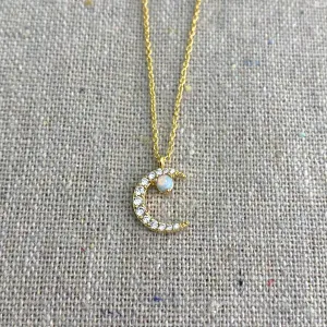 Moon Pave the Way Necklace