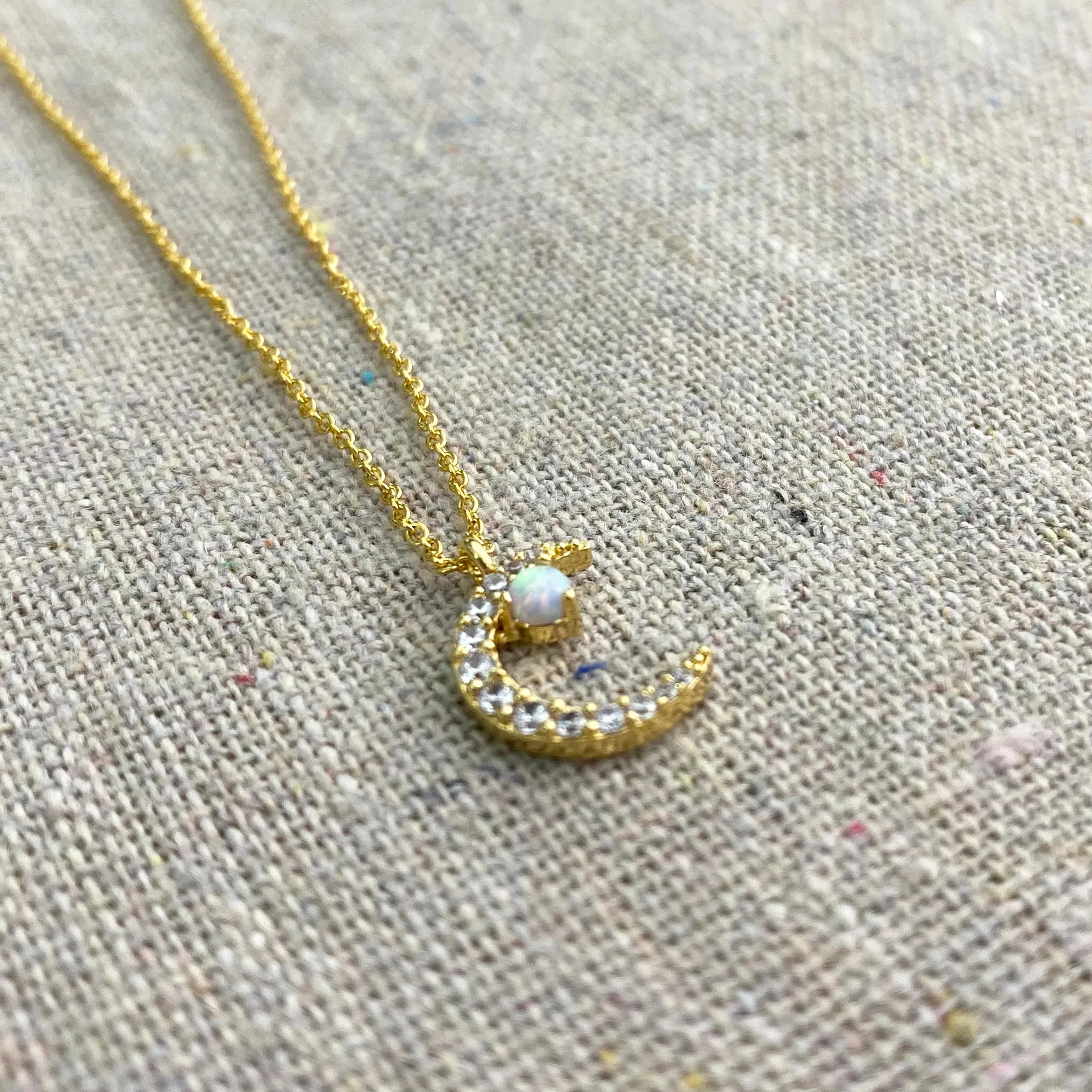 Moon Pave the Way Necklace