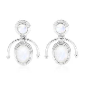 Muse Moonstone Silver Earrings