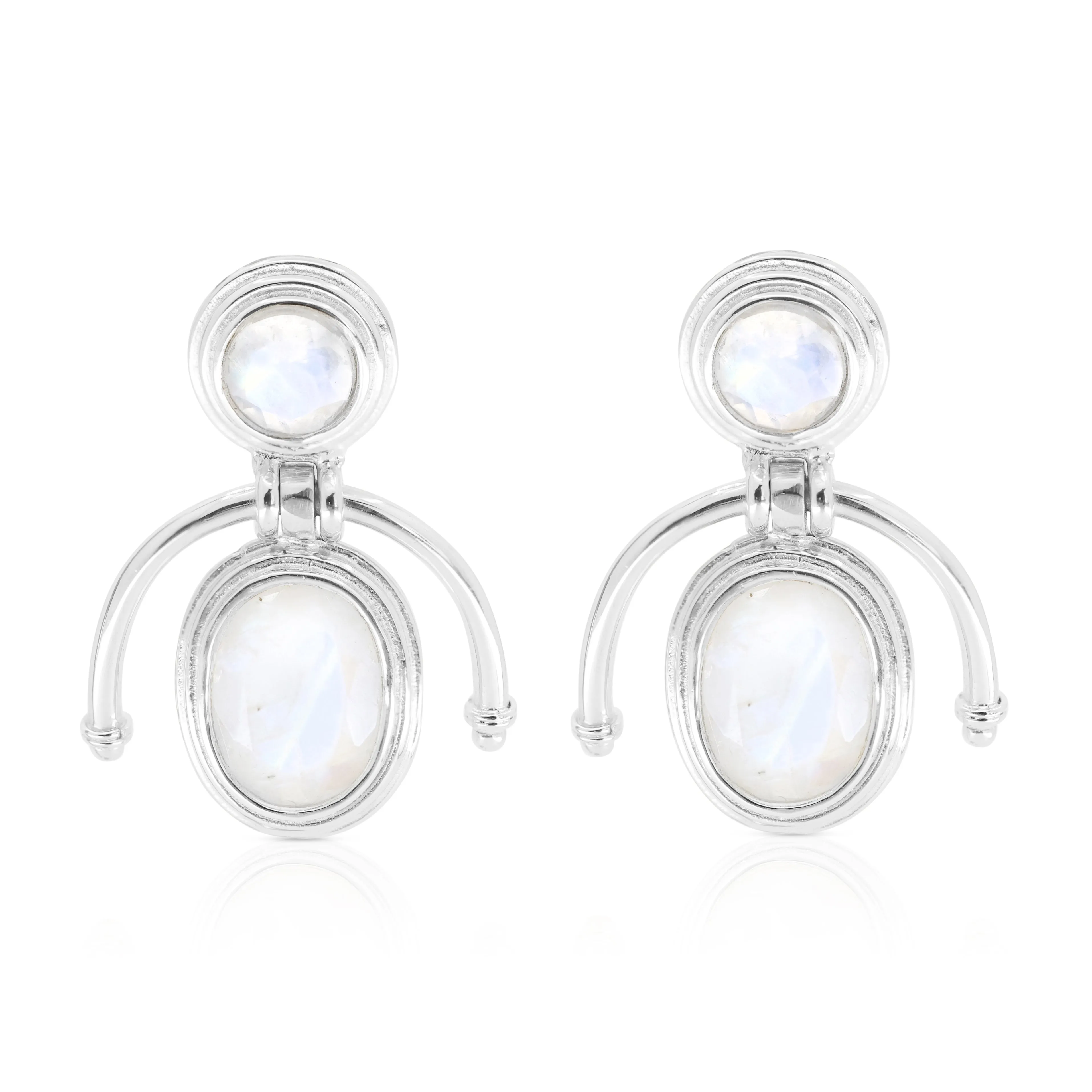 Muse Moonstone Silver Earrings