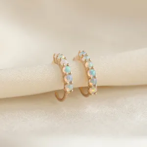 Opal Huggie Earrings 14k Gold - Calypso