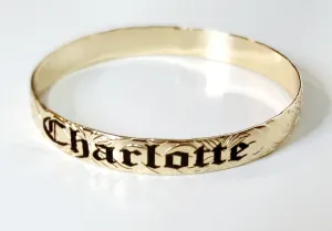 Personalised Name on Gold-filled Bangle