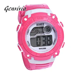 Quartz Alarm Date Sports Wrist Watch in children watches