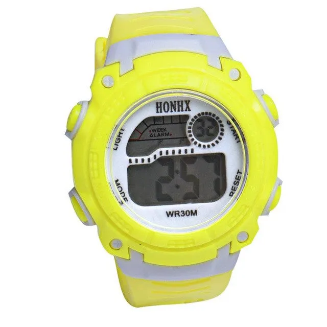 Quartz Alarm Date Sports Wrist Watch in children watches