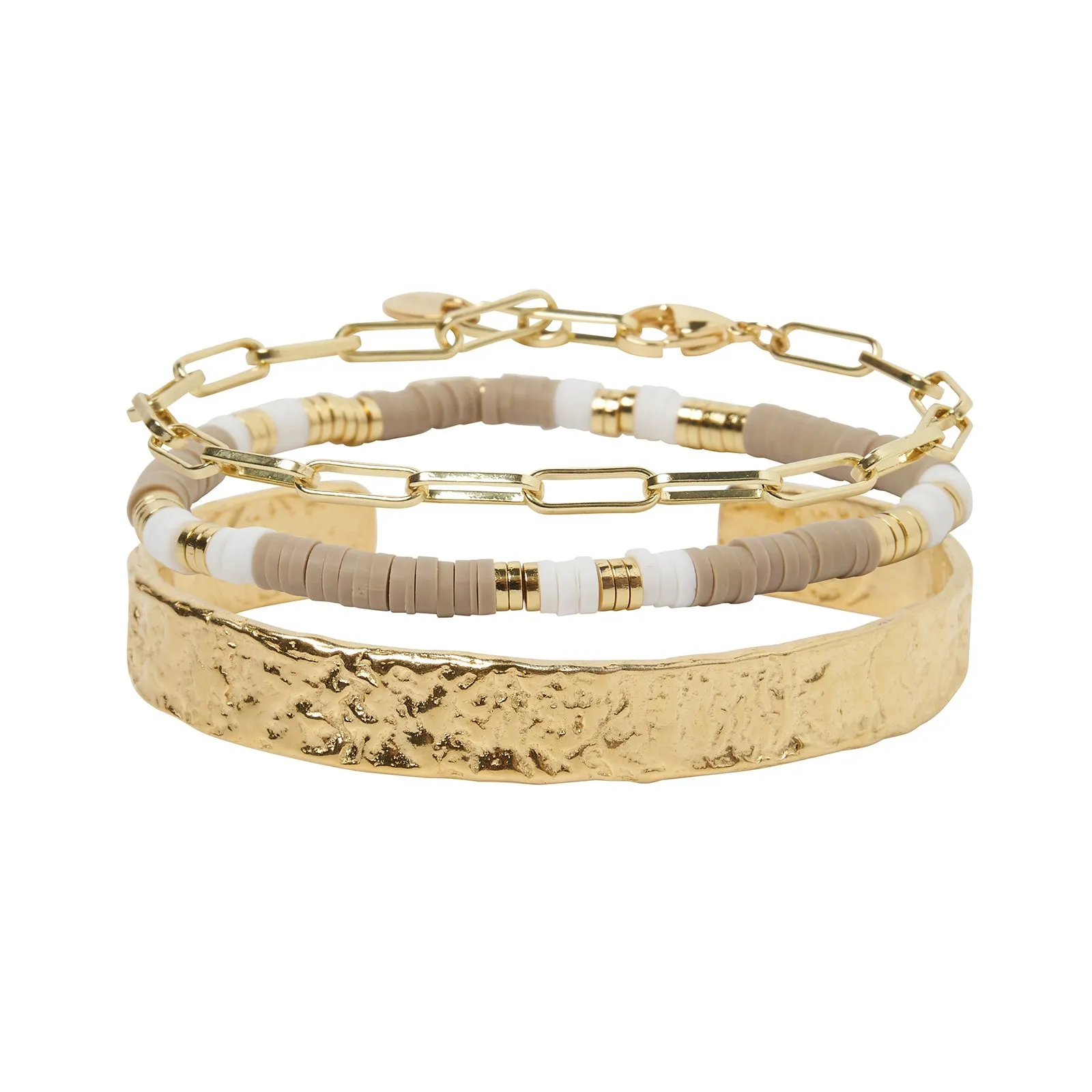 Savana Bracelet Stack - Latte