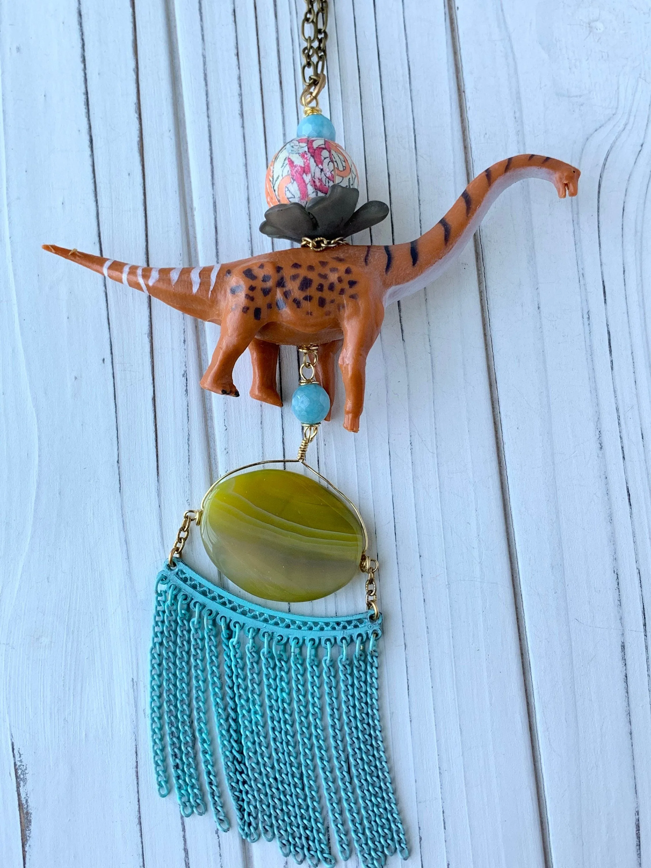 Valentina the Vegetarian Dino Pendant Necklace