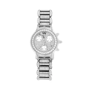 Watch - Aire Parlay Swiss Made Quartz Chronograph Full Diamond Womens Watch For Women