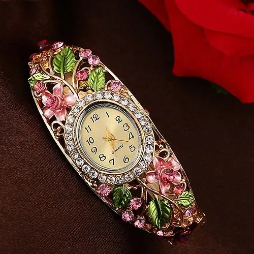 Women's Crystal Bracelet Wrist Watch