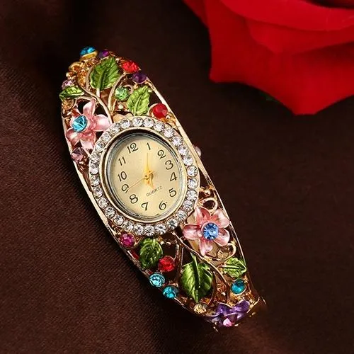 Women's Crystal Bracelet Wrist Watch