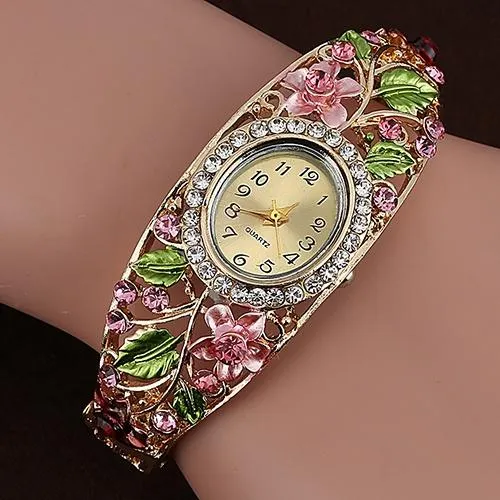 Women's Crystal Bracelet Wrist Watch