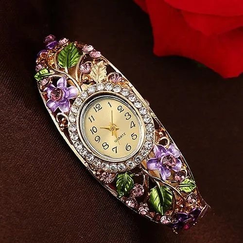 Women's Crystal Bracelet Wrist Watch