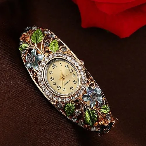 Women's Crystal Bracelet Wrist Watch